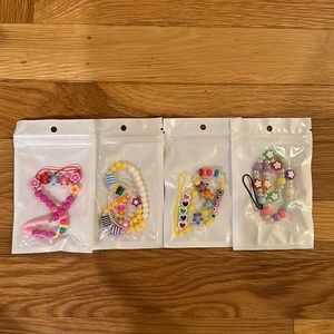 NWT beaded phone lanyard pack of 4